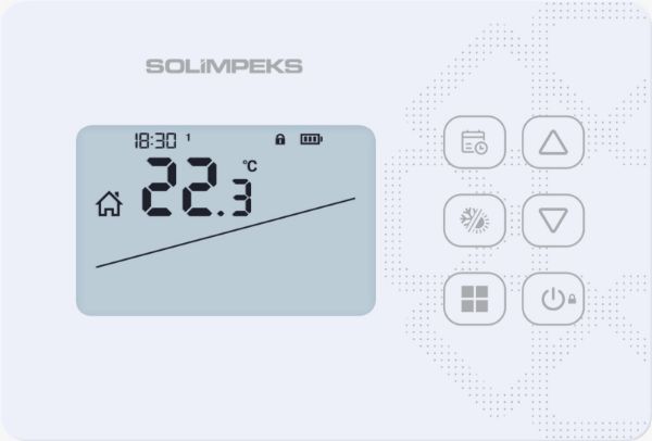 Soliterm 330S İnternet Bağ. Haftalık Programlı Dijital Oda Termostatı resmi